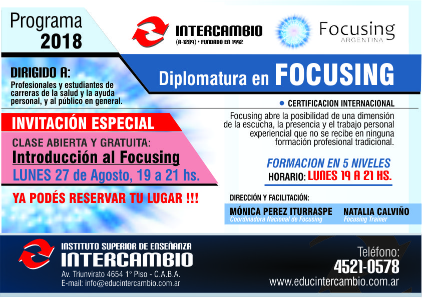 Charla abierta y gratuita - introducción al focusing